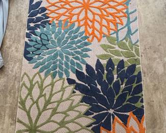 Multicolor Floral Indoor/Outdoor Area Rug