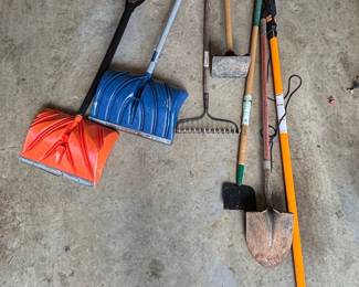 Assorted Garden and Snow Tools