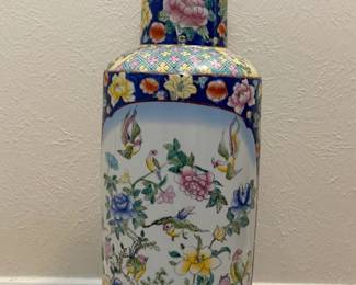 Chinese Tall Porcelain Vase Famille Rose style