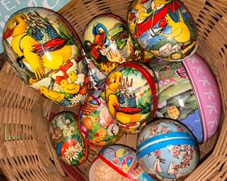 Antique German Papier Mache Easter Eggs