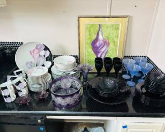 A lot of purple throughout the house.