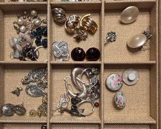 Costume Jewelry Collection in Organizer Tray