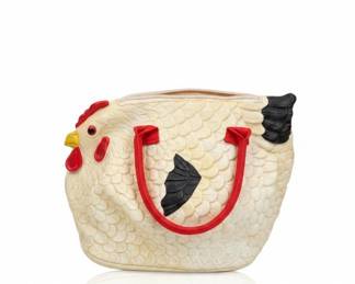 Rubber Chicken Hen Handbag Purse