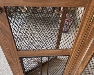 UniPaws Panel Walnut Pet Gate with Cat Door second image