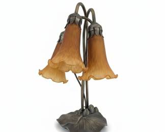 Tiffany Style Double Lily Table Lamp