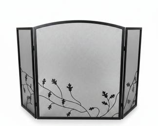 TriFold Metal Fireplace Screen