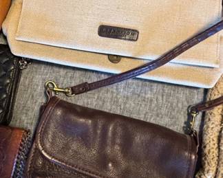 Assorted Womens Handbags Lot Featuring Tooled Leather and Branded Pieces fourth image