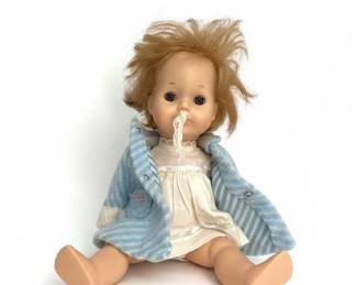 Vintage Lissi Batz Baby Doll with Blue Striped Robe