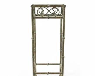 Vintage Bamboo Motif Wrought Iron Plant Stand