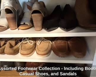 Assorted Footwear Collection Including Boots, Casual Shoes, and Sandals second image