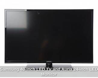 Samsung inch LED TV and Auria inch LED Monitor
