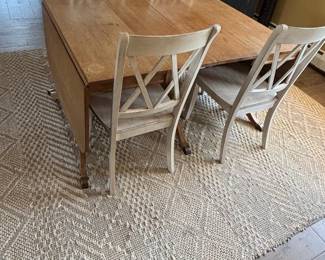 Drop Leaf Dining Table and XBack Chairs Set second image