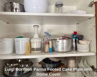 Luigi Bormioli Parma Footed Cake Plate with Dome Cover