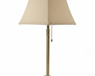 Brushed Nickel Table Lamp with Square Fabric Shade
