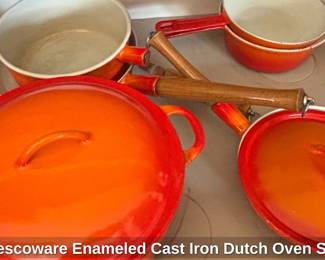Descoware Enameled Cast Iron Dutch Oven Set