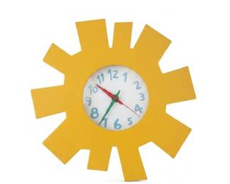 Yellow Sunburst Wall Clock