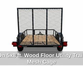 CarryOn x ft. Wood Floor Utility Trailer with Mesh Cage third image
