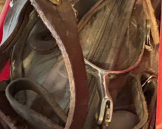 Western Cowboy Spurs and Leather Goods Lot second image