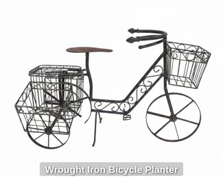 Wrought Iron Bicycle Planter