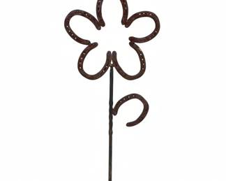 Horseshoe Flower Garden Stake B