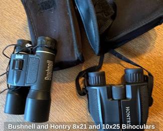 Bushnell and Hontry x and x Binoculars with Cases