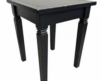 Black Wooden End Table