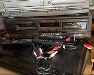 Magnavox MW DVD or VCR Combo and Technics RSTR Stereo Double Cassette Deck
