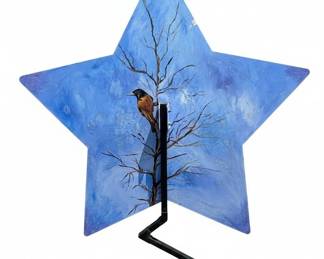 HandPainted Folk Art Star Garden Sculpture From Castle Rock Fundraiser fourth image