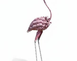 Pink Metal Flamingo Garden Sculptures