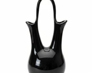 Art Deco Style Black and White Wedding Vase second image