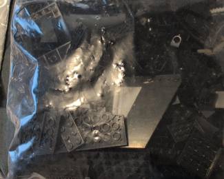 Assorted Black LEGO Building Blocks
