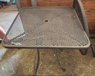 Wrought Iron Mesh Patio Table