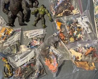 Assorted Collection of King Kong, Marvel, Star Wars, and Toy Animals Figures