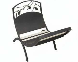 Wrought Iron Leaf Motif Plant Stand
