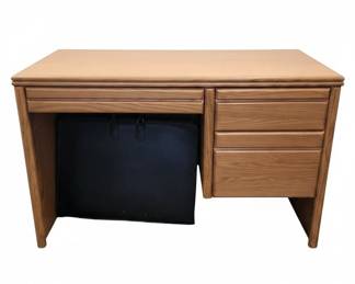 MidCentury Modern Oak Pedestal Desk