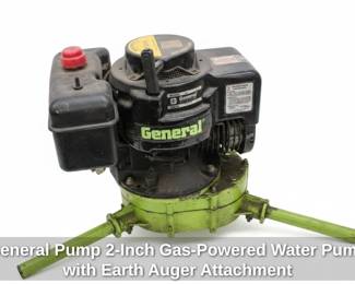 General Pump Inch GasPowered Water Pump with Earth Auger Attachment
