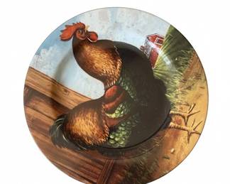 David Carter Brown On The Farm Rooster Plate Collection fourth image
