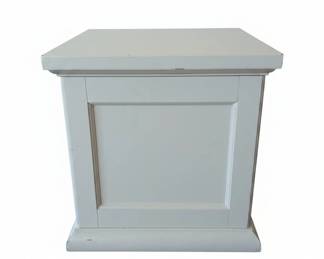 Cream Painted Side Table with Faux Drawer Front