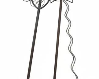 Wrought Iron Dinah Rusty Flower Metal Yard Art second image