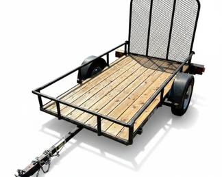 CarryOn x ft. Wood Floor Utility Trailer with Mesh Cage