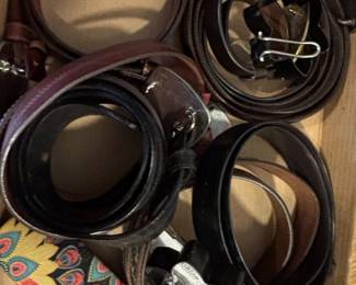Assorted Leather Belts and Athleisure Leggings