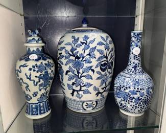 BLUE AND WHITE POTTERY