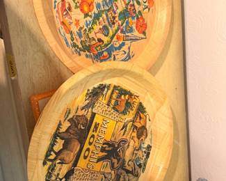 Vintage Bamboo Plates