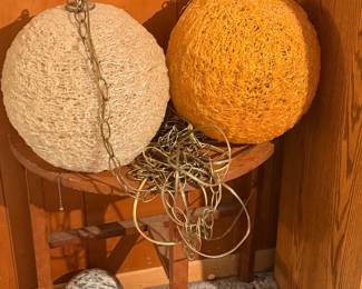 MCM Spaghetti Spun Swag Lamps