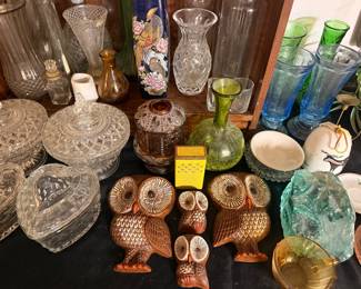 Vintage Owl Wall Art and Fairy Vase