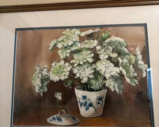 Rachael Farrington- Local Artist-"Rachel Farrington (1915-1990) was a well-regarded painter known for her watercolors of flowers and historic scenes of the Caldwell area. From 1971-72, she served as the President of the Essex Watercolor Club and was also an art teacher in west Essex County. She was also an active historic preservationist and a founding member of the Historical Society of West Caldwell. In 1976, she served as a member of the Bicentennial Committee of Caldwell-West Caldwell and created a series of prints of historic locations that were used to commemorate the Diamond Jubilee of West Caldwell in 1979."