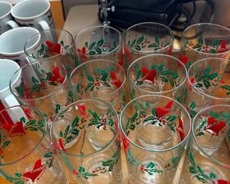 Vintage Christmas Glasses