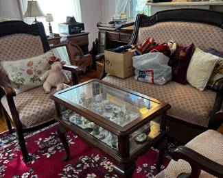 4 Piece Victorian Parlor Set- Has been Re-upolstered