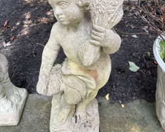 4 Garden Cherub Statues