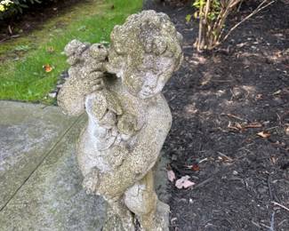 4 Garden Cherub Statues